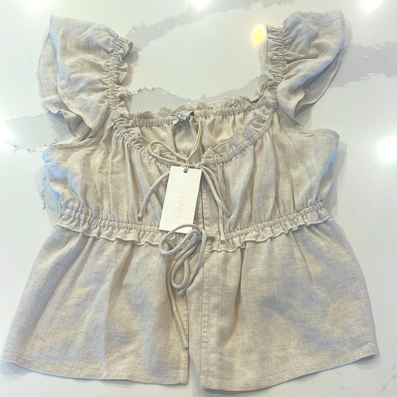 Z Supply Fay Linen Bohemian Top - size small - Picture 2 of 2